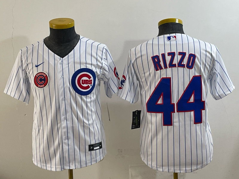 Youth Chicago Cubs #44 Rizzo white Nike MLB 2025 jersey 002